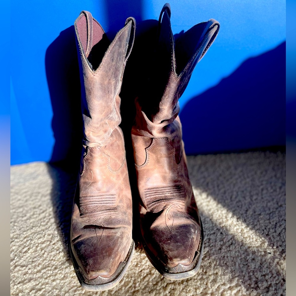 Faded Brown Cowboy Boots